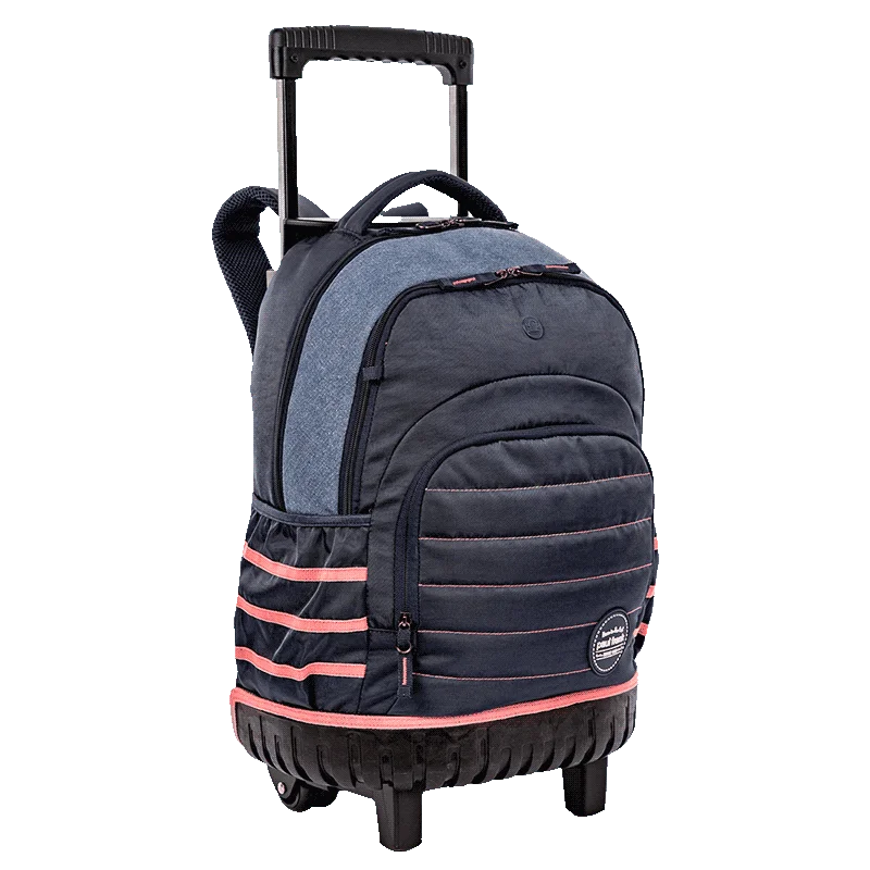 Mochila Carrinho Externo Paul Frank World Azul - Jeans