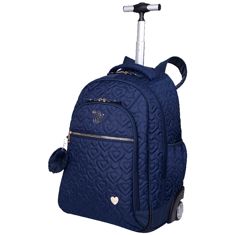 Mochila Carrinho Grande Capricho Crush Azul Marinho