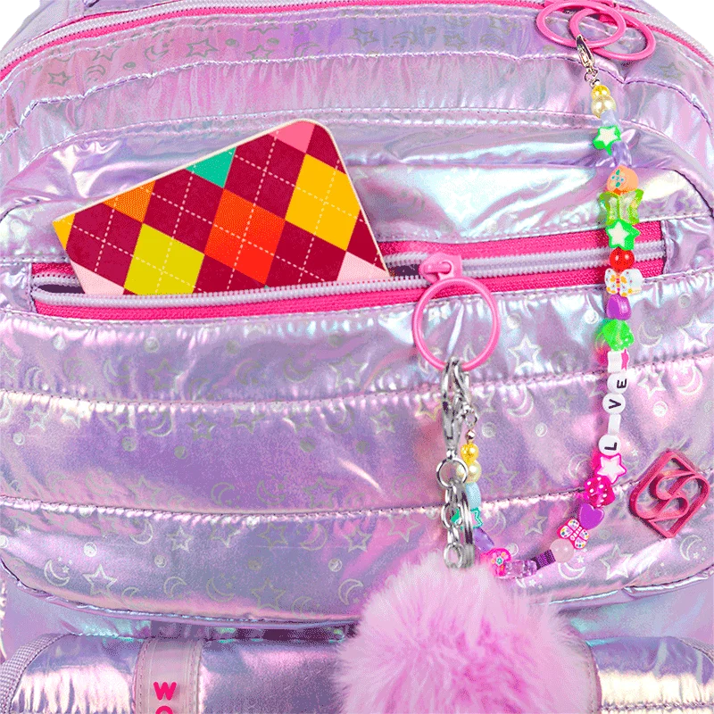 Mochila Carrinho Grande Sestini Wonder Moon - Metálico