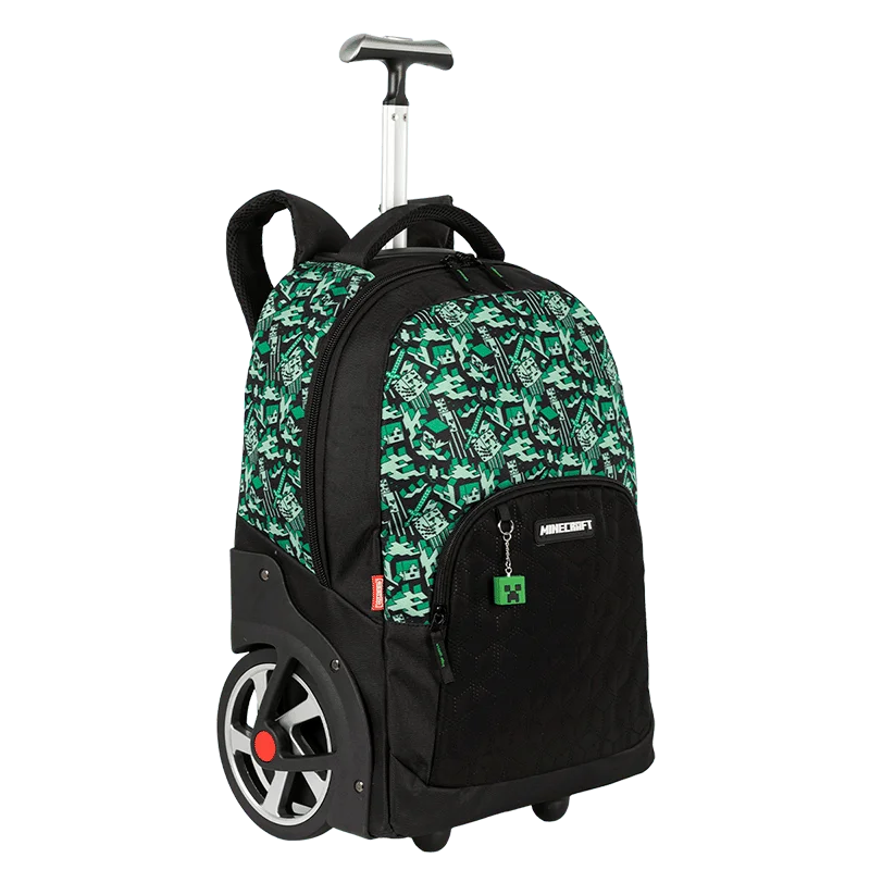 Mochila Carrinho Mega Rodas Minecraft Z Camoterra - Colorido