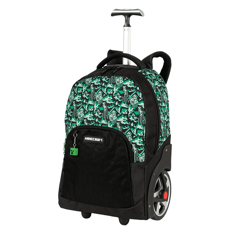 Mochila Carrinho Mega Rodas Minecraft Z Camoterra - Colorido