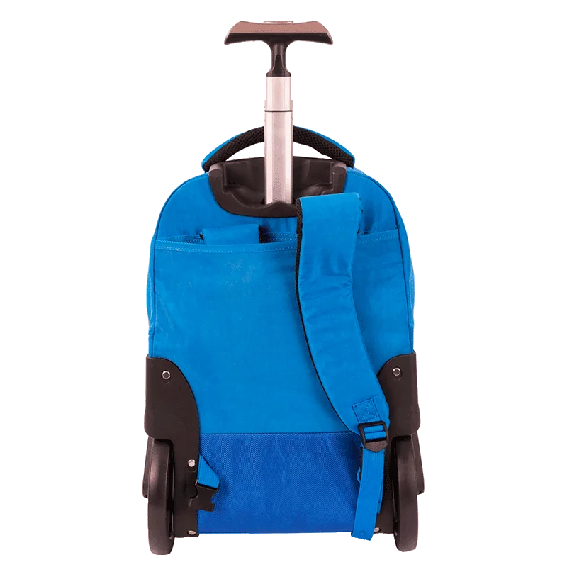 Mochila Carrinho Mega Rodas Paul Frank Classics Azul - Aquamarine