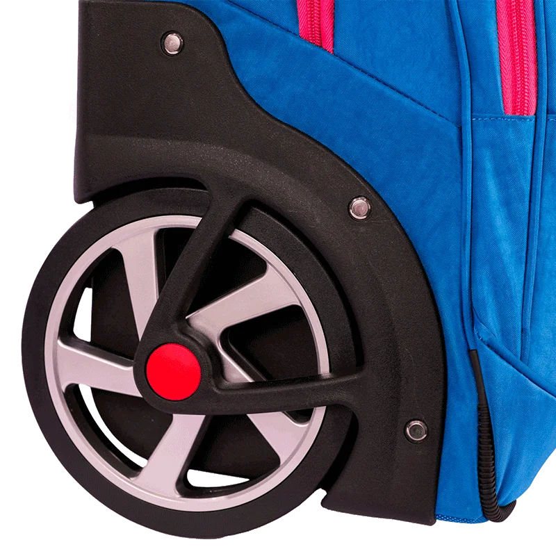 Mochila Carrinho Mega Rodas Paul Frank Classics Azul - Aquamarine