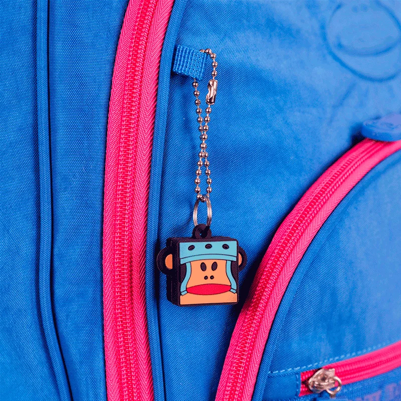Mochila Carrinho Mega Rodas Paul Frank Classics Azul - Aquamarine