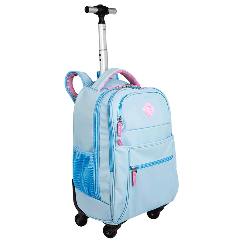 Mochila Carrinho com 4 Rodas Sestini Rolling Hydroblock Sky - Azul