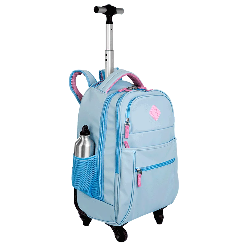 Mochila Carrinho com 4 Rodas Sestini Rolling Hydroblock Sky - Azul