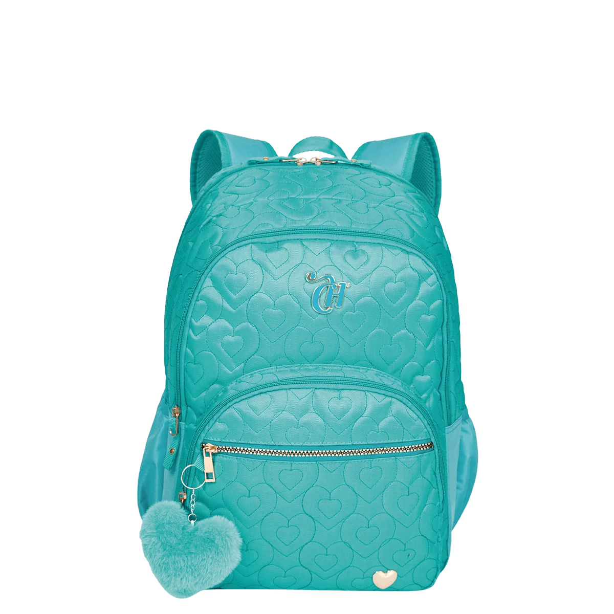 Mochila Grande 2 Compartimentos Capricho Crush Turquesa