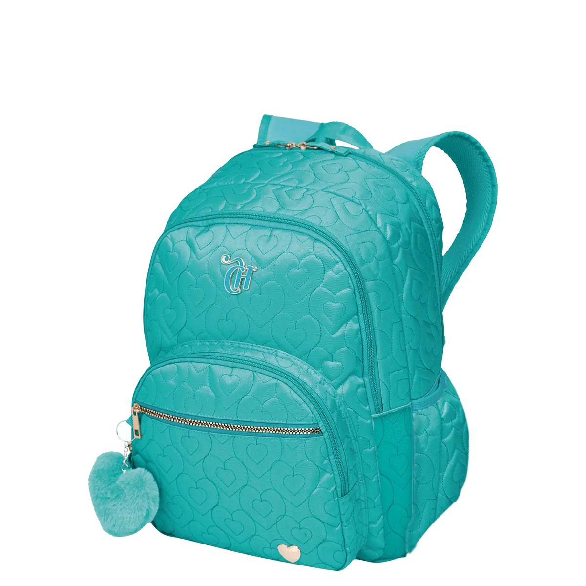 Mochila Grande 2 Compartimentos Capricho Crush Turquesa