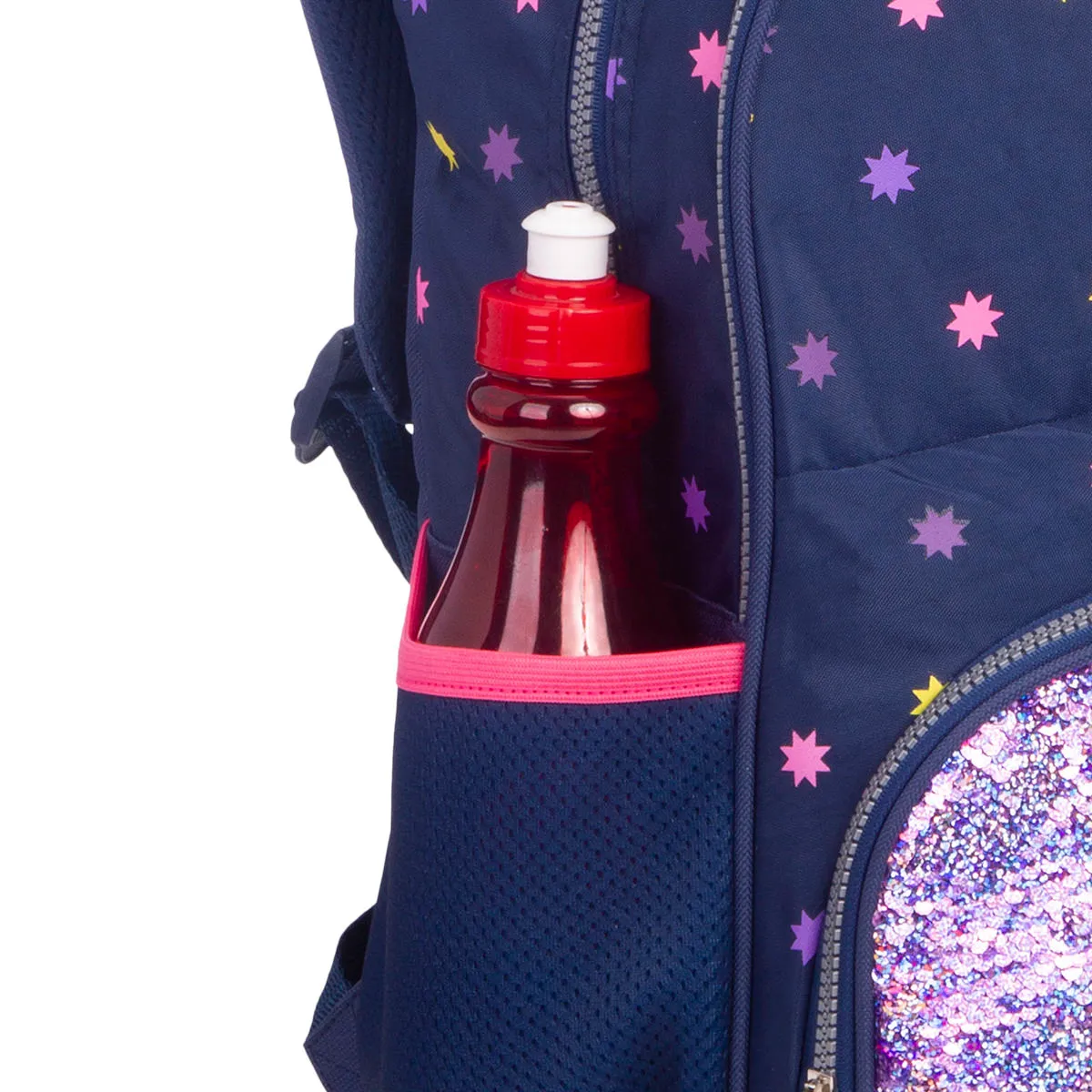 Mochila Grande 2 Compartimentos Capricho Estrelas - Azul