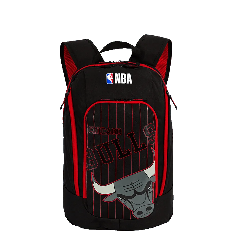 Mochila Grande 2 Compartimentos NBA Legend Chicago - Preto e Vermelho