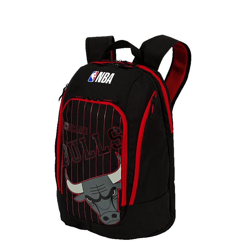Mochila Grande 2 Compartimentos NBA Legend Chicago - Preto e Vermelho