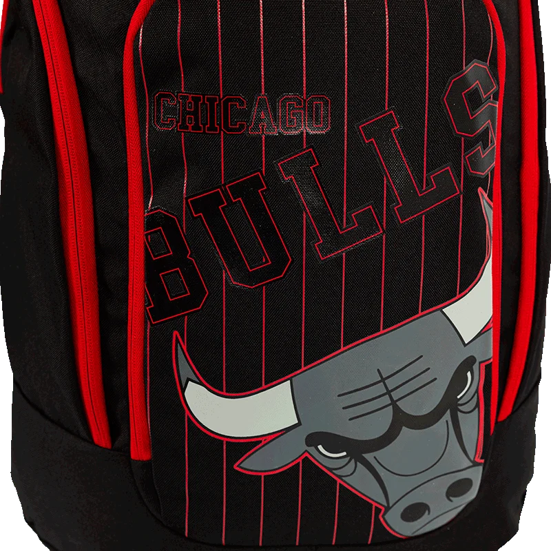 Mochila Grande 2 Compartimentos NBA Legend Chicago - Preto e Vermelho