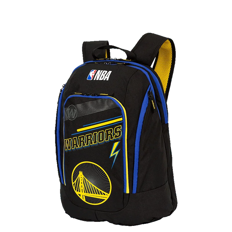 Mochila Grande 2 Compartimentos NBA Legend Golden State - Preto e Azul