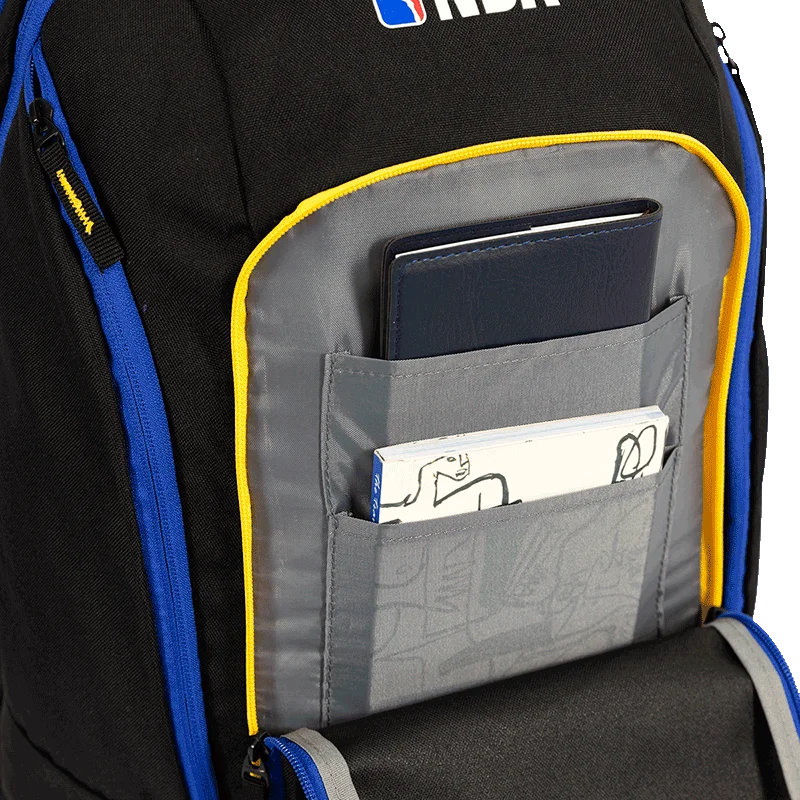 Mochila Grande 2 Compartimentos NBA Legend Golden State - Preto e Azul