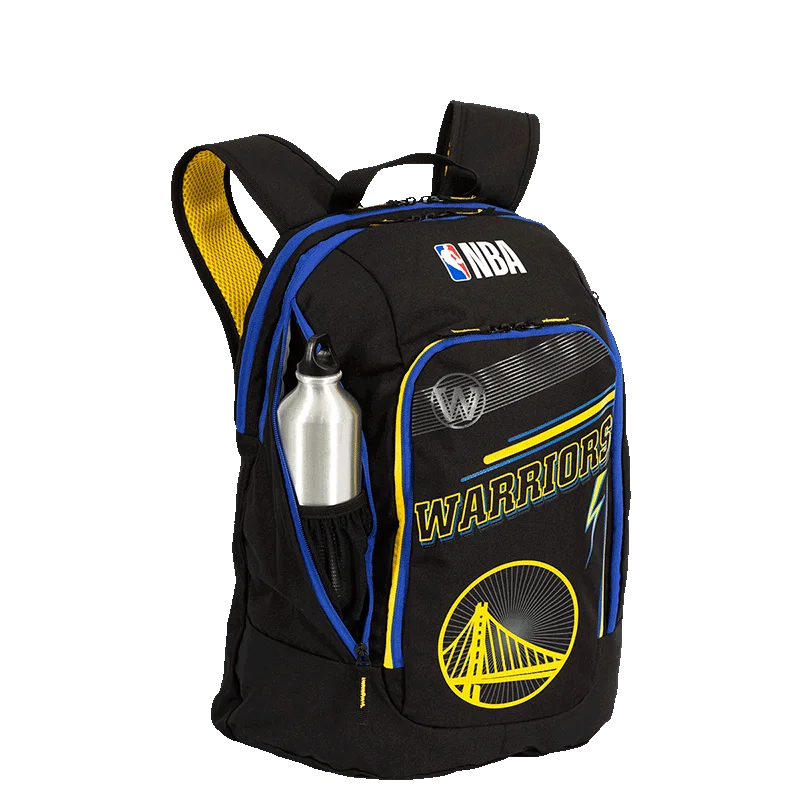 Mochila Grande 2 Compartimentos NBA Legend Golden State - Preto e Azul