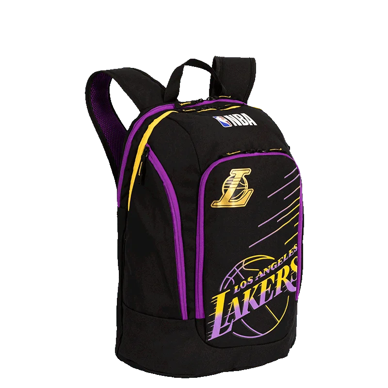 Mochila Grande 2 Compartimentos NBA Legend Lakers - Preto e Roxo