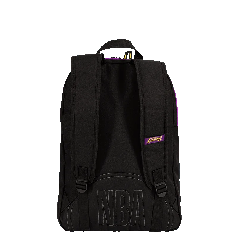 Mochila Grande 2 Compartimentos NBA Legend Lakers - Preto e Roxo