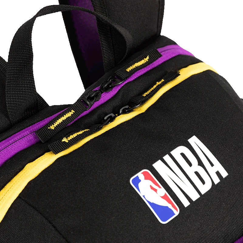 Mochila Grande 2 Compartimentos NBA Legend Lakers - Preto e Roxo