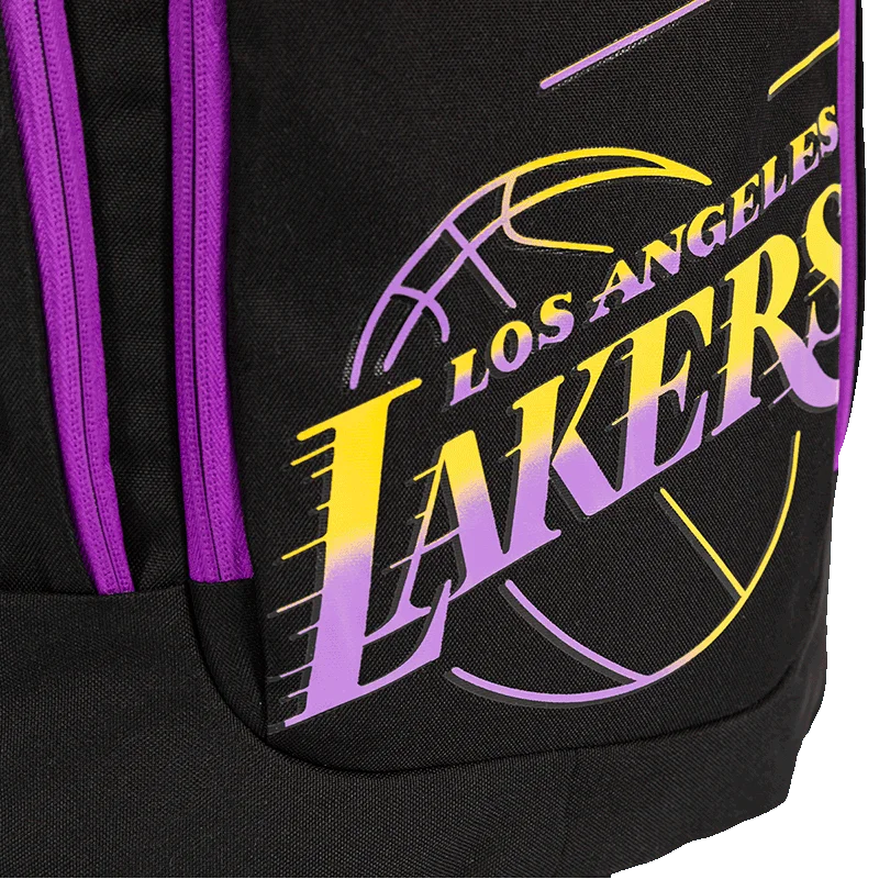 Mochila Grande 2 Compartimentos NBA Legend Lakers - Preto e Roxo