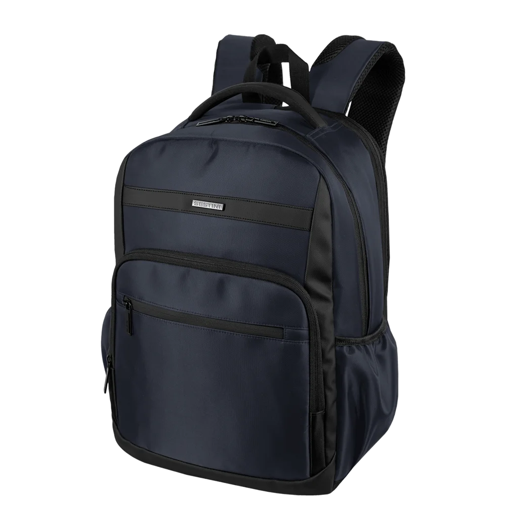 Mochila Grande 2 Compartimentos Notebook 15,6 Sestini Logic - Marinho