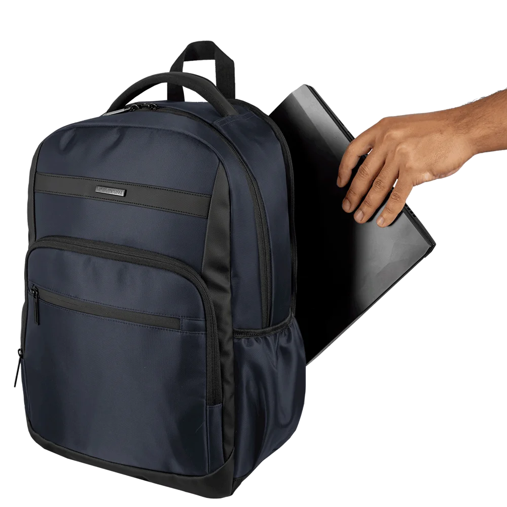 Mochila Grande 2 Compartimentos Notebook 15,6 Sestini Logic - Marinho