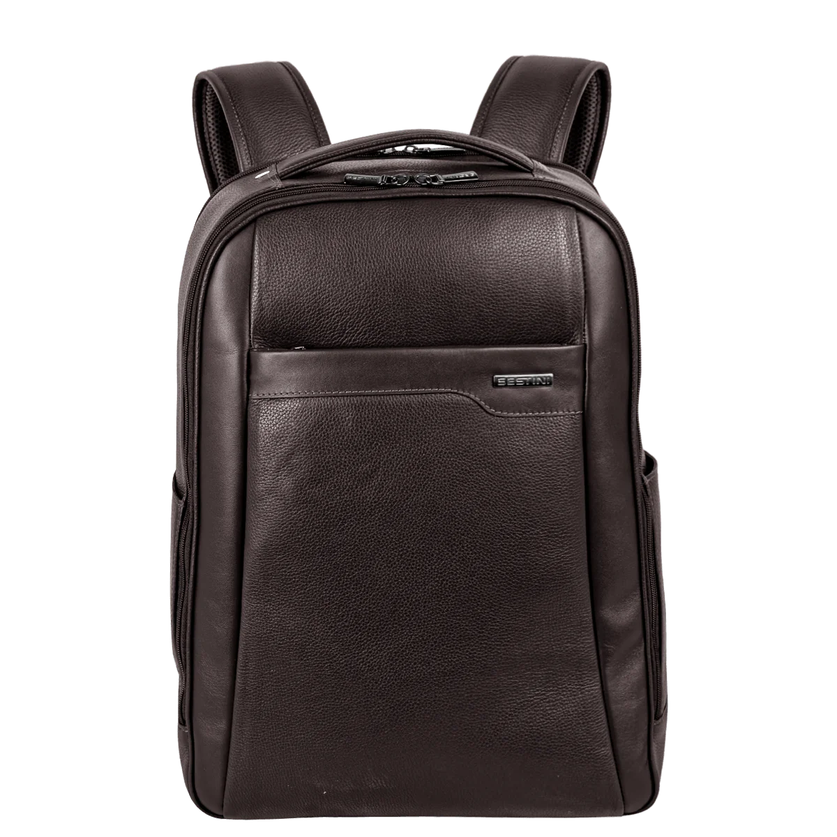 Mochila Grande 2 Compartimentos Notebook 15,6 Sestini Prime Couro - Café