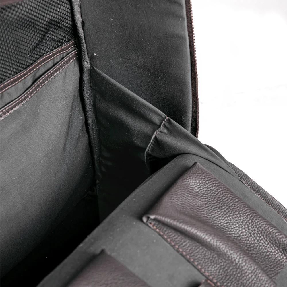 Mochila Grande 2 Compartimentos Notebook 15,6 Sestini Prime Couro - Café