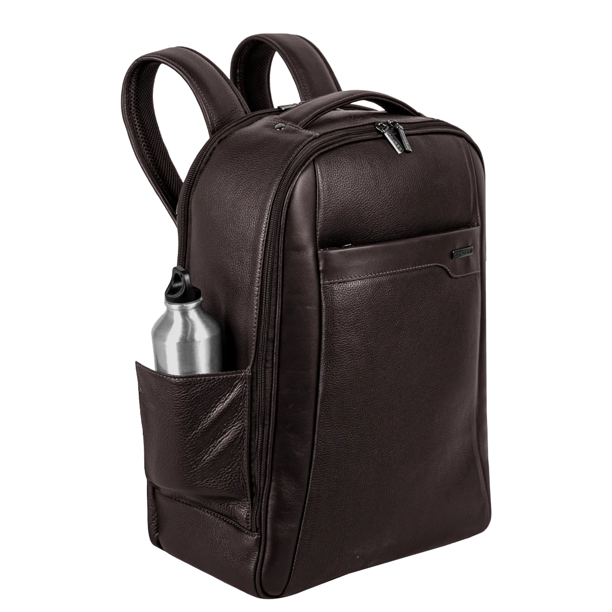Mochila Grande 2 Compartimentos Notebook 15,6 Sestini Prime Couro - Café