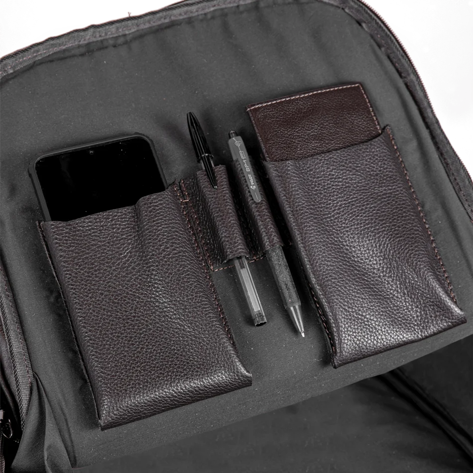 Mochila Grande 2 Compartimentos Notebook 15,6 Sestini Prime Couro - Café