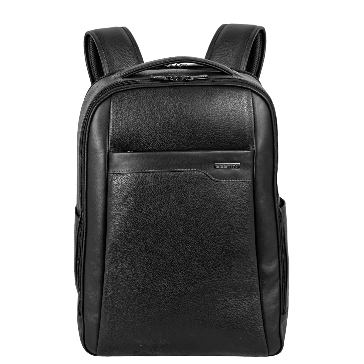 Mochila Grande 2 Compartimentos Notebook 15,6 Sestini Prime Couro - Preto