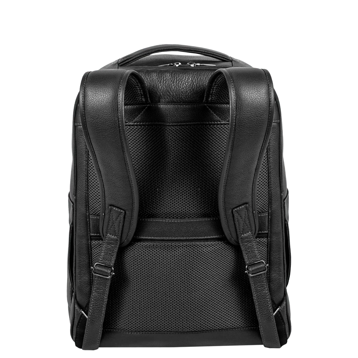 Mochila Grande 2 Compartimentos Notebook 15,6 Sestini Prime Couro - Preto