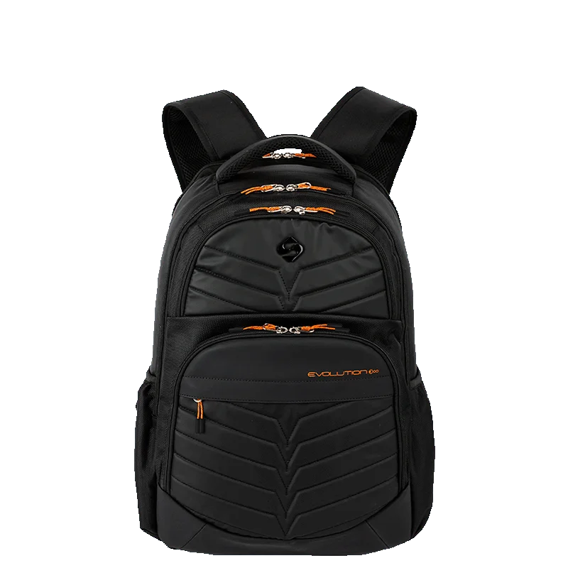 Mochila Grande 2 Compartimentos Notebook Sestini Evolution - Black Fire