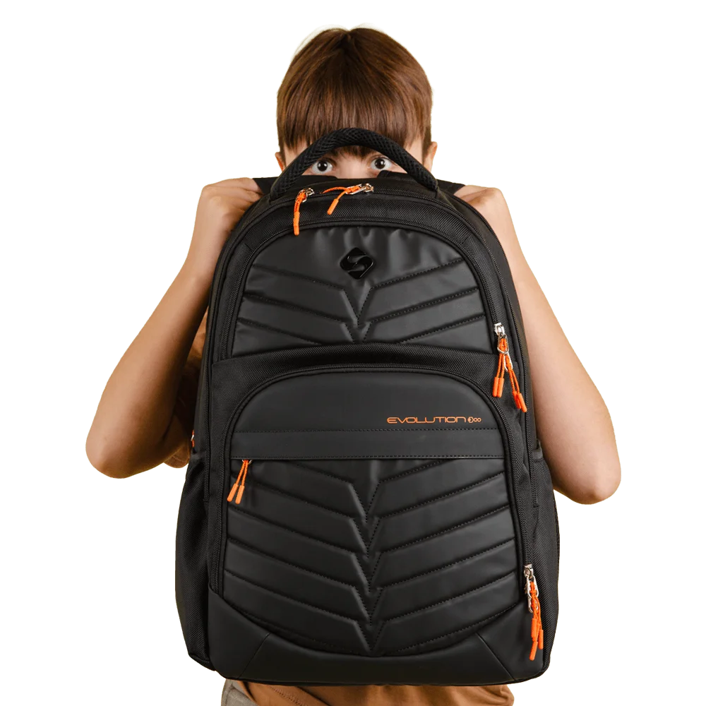 Mochila Grande 2 Compartimentos Notebook Sestini Evolution - Black Fire