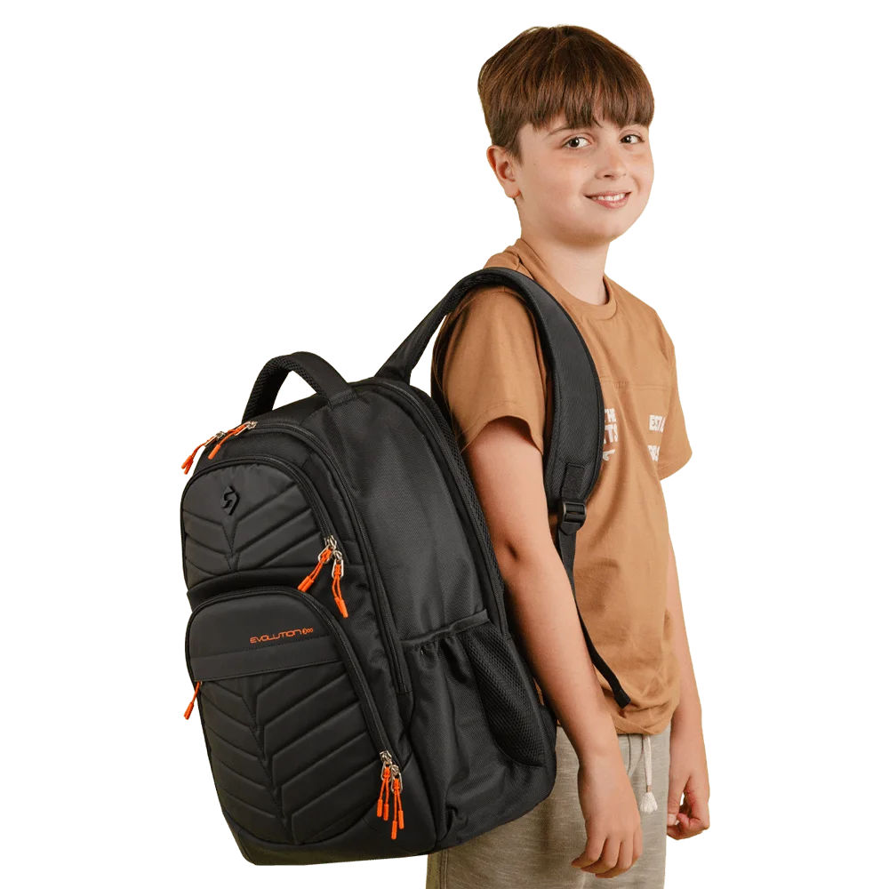 Mochila Grande 2 Compartimentos Notebook Sestini Evolution - Black Fire