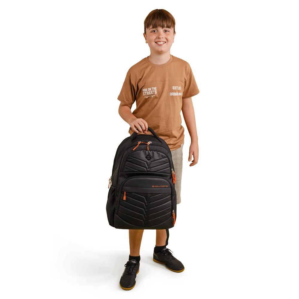 Mochila Grande 2 Compartimentos Notebook Sestini Evolution - Black Fire