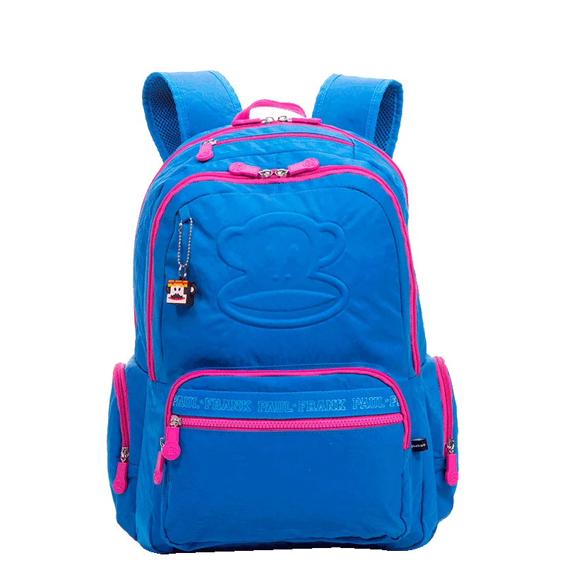 Mochila Grande 2 Compartimentos Paul Frank Classics Azul - Aquamarine