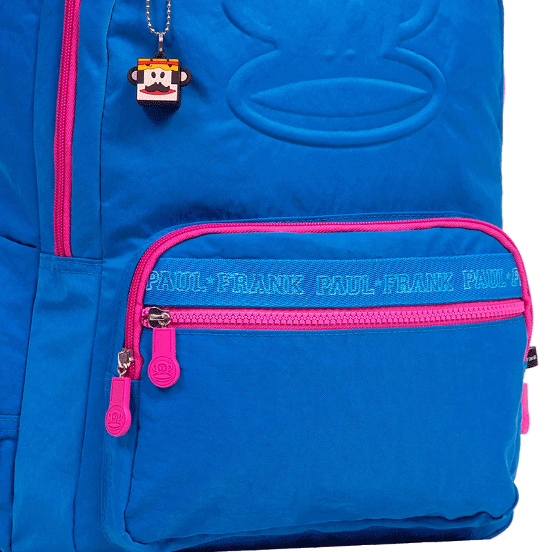 Mochila Grande 2 Compartimentos Paul Frank Classics Azul - Aquamarine