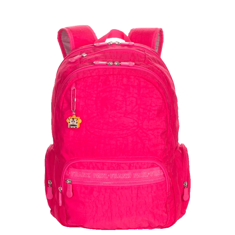 Mochila Grande 2 Compartimentos Paul Frank Classics - Dark Rosa - Pink