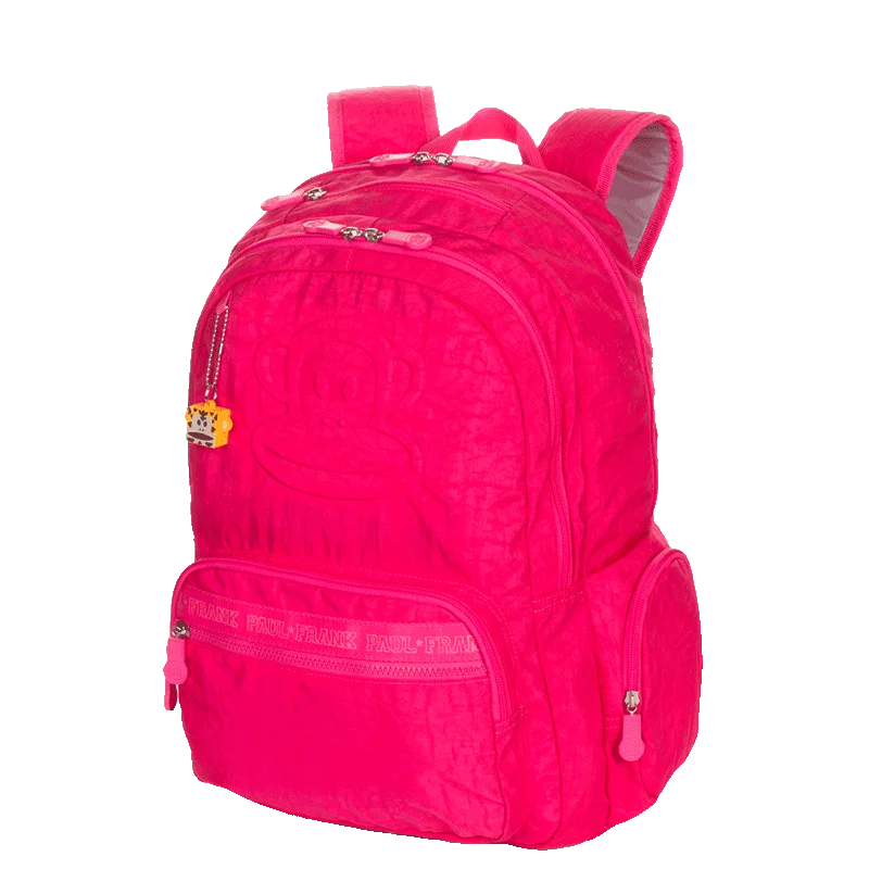 Mochila Grande 2 Compartimentos Paul Frank Classics - Dark Rosa - Pink