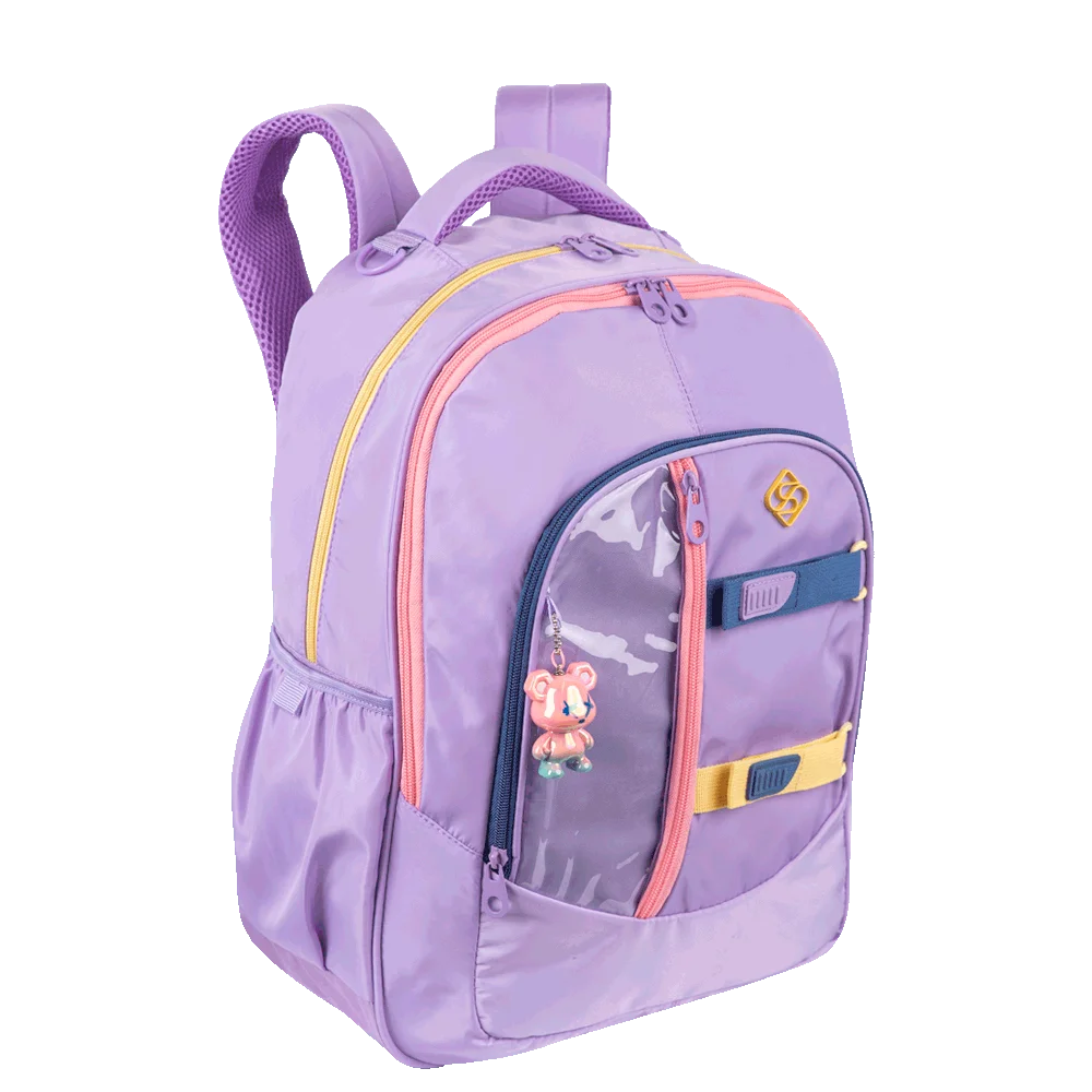 Mochila Grande 2 Compartimentos Sestini Studio - Lilás
