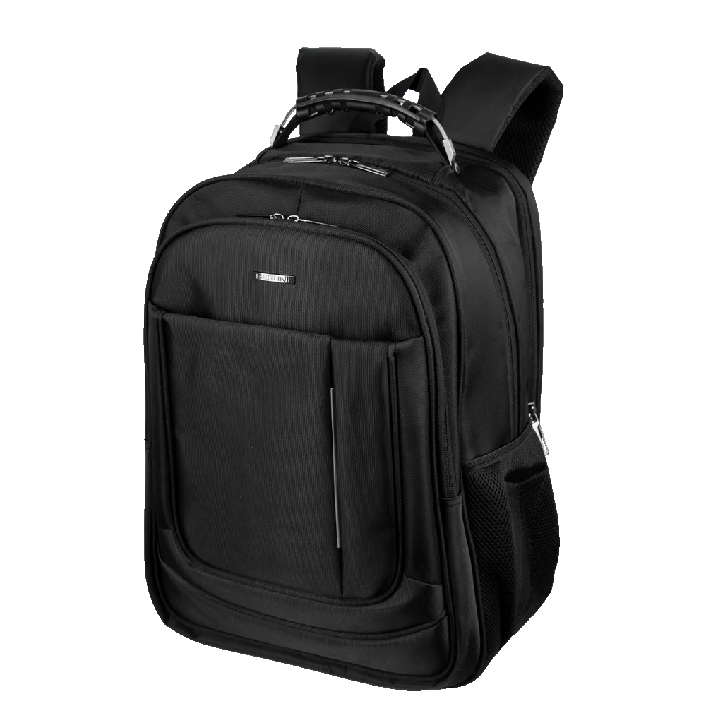 Mochila Grande 3 Compartimentos Com Cabo de Aço Notebook 17" Sestini Impact - Preto