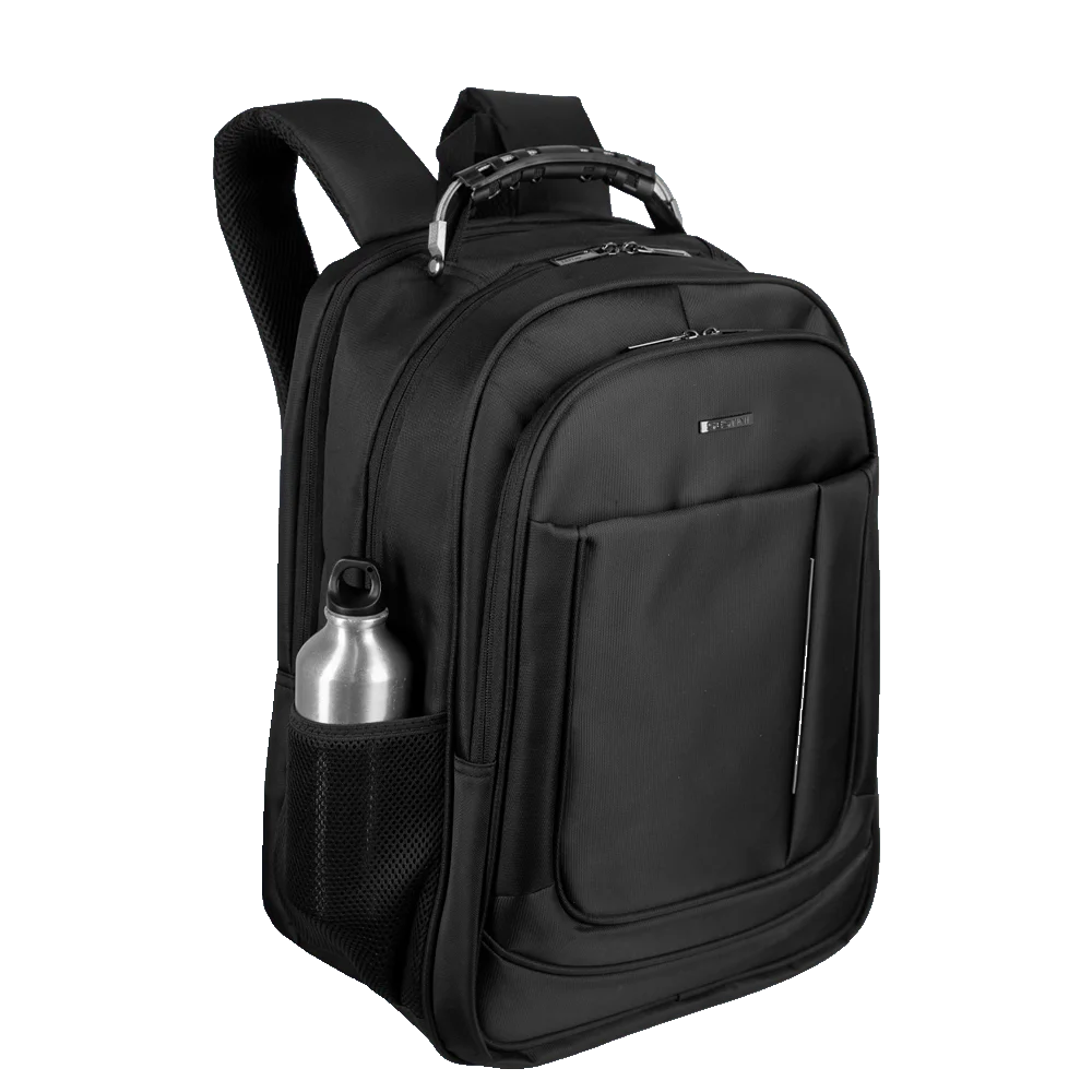 Mochila Grande 3 Compartimentos Com Cabo de Aço Notebook 17" Sestini Impact - Preto