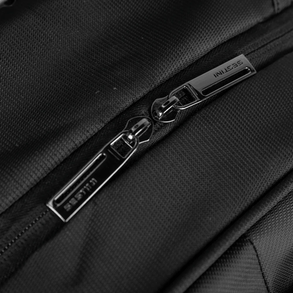 Mochila Grande 3 Compartimentos Com Cabo de Aço Notebook 17" Sestini Impact - Preto