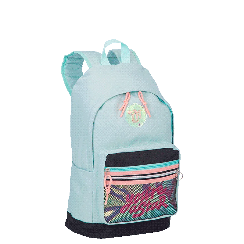 Mochila Grande Capricho Candy Azul - Menta