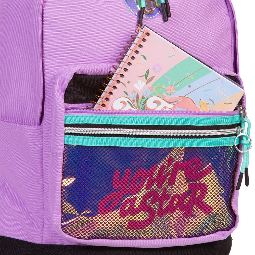 Mochila Grande Capricho Candy Tutti Frutti Roxo - Lilás