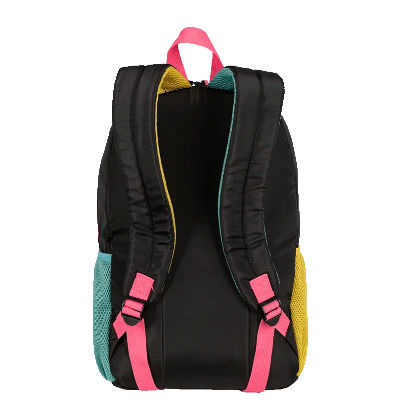 Mochila Grande Capricho Contrast - Preto e Rosa