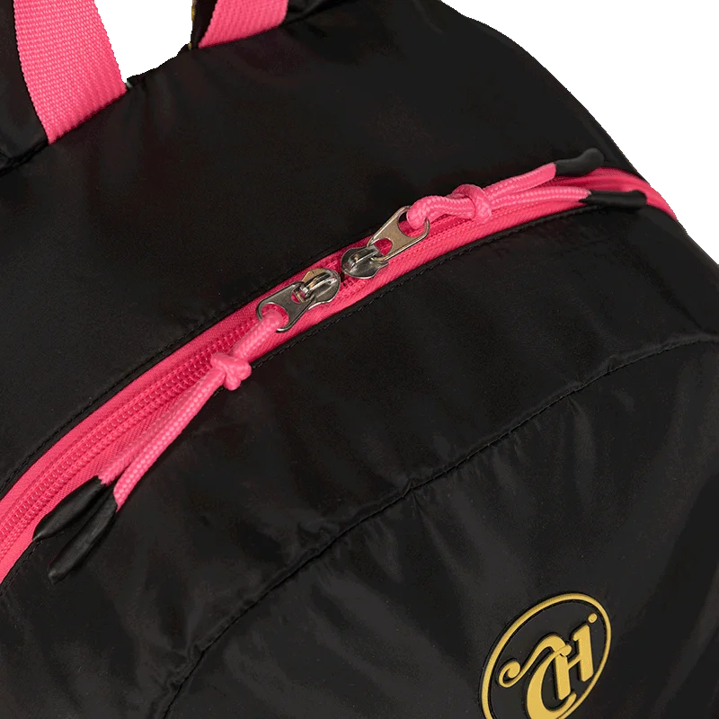 Mochila Grande Capricho Contrast - Preto e Rosa