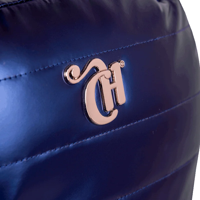 Mochila Grande Capricho Puffer Azul - Metálico
