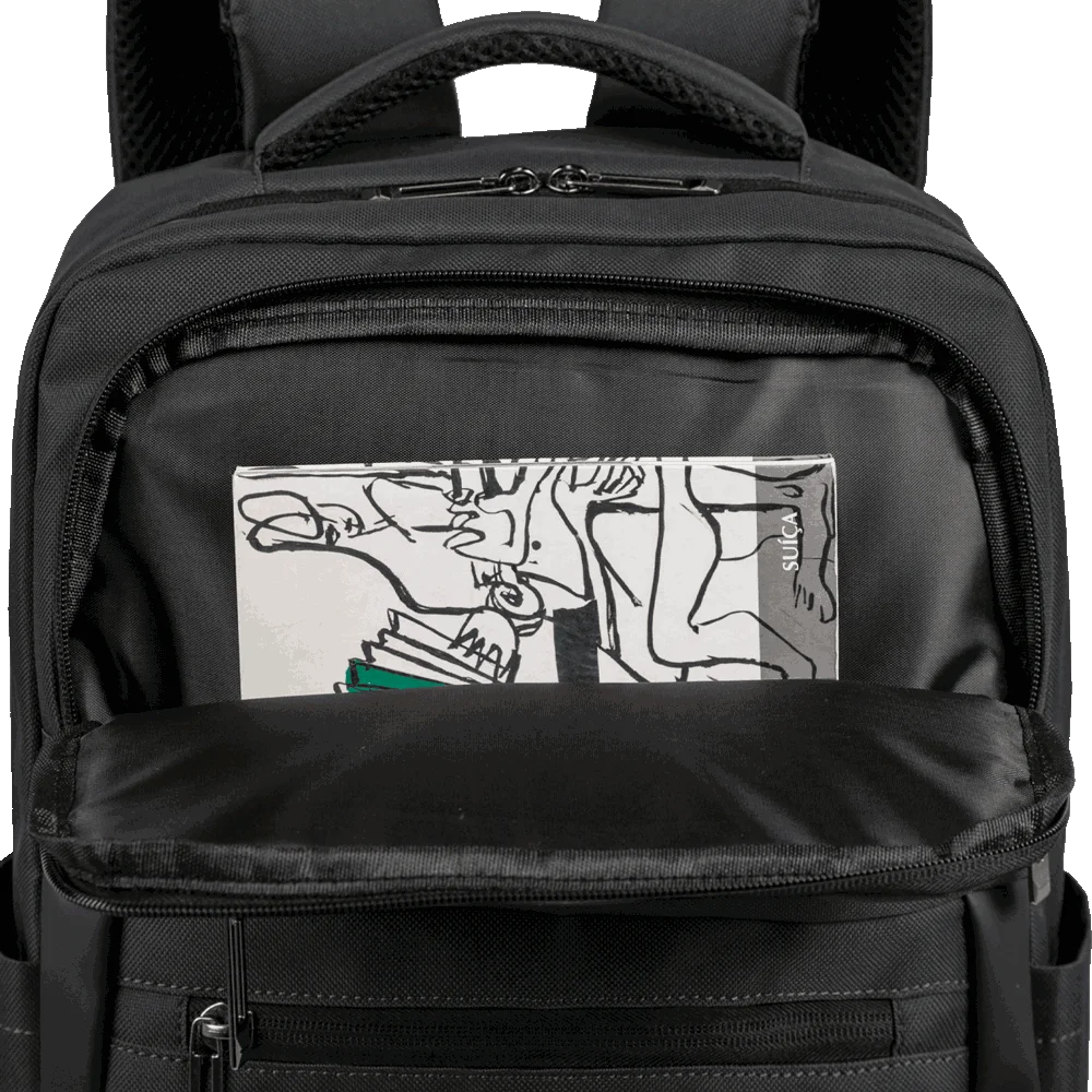 Mochila Grande Notebook 15,6 Sestini City IV - Preto