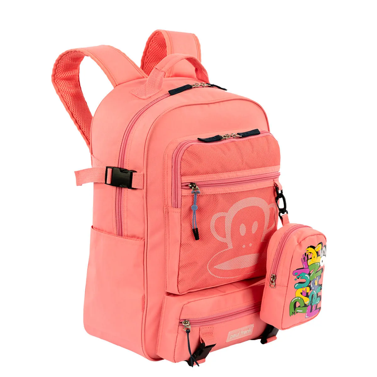 Mochila Grande Paul Frank Casual Laranja - Coral